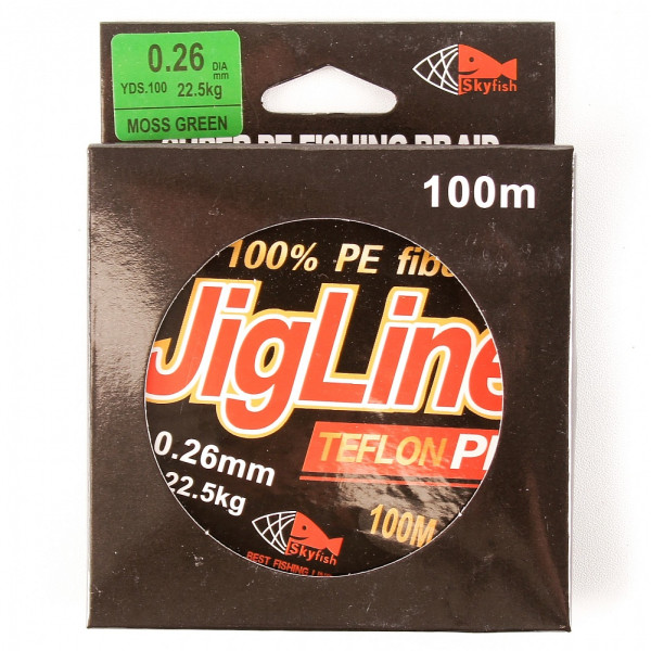Шнур плетеный JigLine Teflon PE 0,28 мм 100 метров в Горно-Алтайске