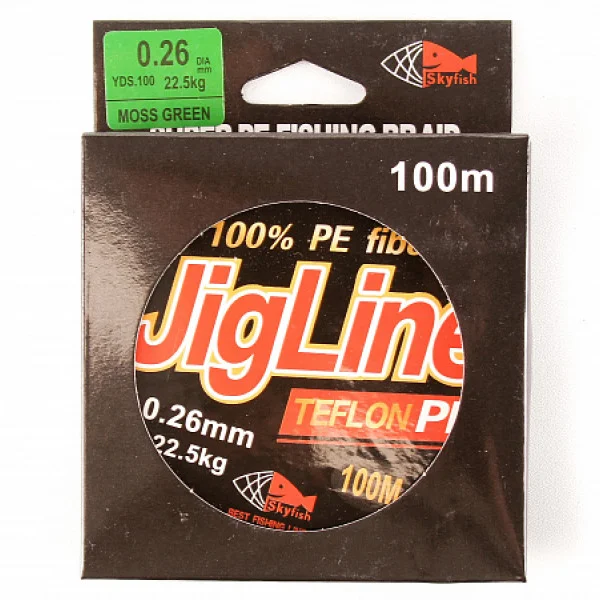 Шнур плетеный JigLine Teflon PE 100 метров в Горно-Алтайске